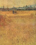 Vincent Van Gogh Arles:Vew from the Wheat Fields (nn04) oil painting reproduction